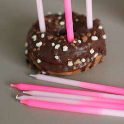 Set Of 6 Dip Dye Cake Candles, Colorful Birthday Candles/Party Neon Pink - thumbnail 2