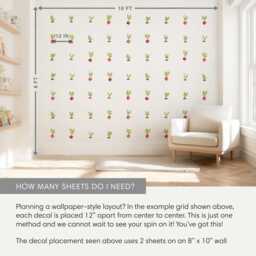 Radish Toss - Fabric Wall Decal Hop Mej - thumbnail 4
