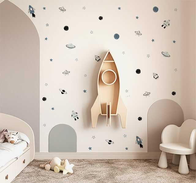 Rocket Dreams Space Nursery Wall Stickers - image 1