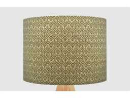 Green Beige Geometric Lampshade, Table Floor Lamp/Ceiling Pendant, Small Medium Large, 15cm 20cm 25cm 30cm 35cm 40cm, Drum Light Shade