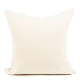 African Mud Cloth Pillow Cover, White Geometric Print, Handwoven Cotton - thumbnail 2