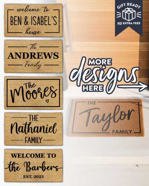 More Designs Here - 30+ Custom Door Mat Personalized Doormat Gift Gifts Birthday Christmas - image 1