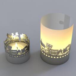 Gie??en Skyline Shadow Play Candle City Landmark Souvenir - thumbnail 3