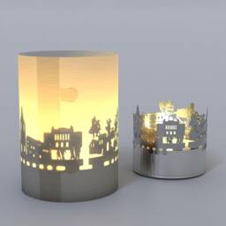 Gie??en Skyline Shadow Play Candle City Landmark Souvenir - thumbnail 4