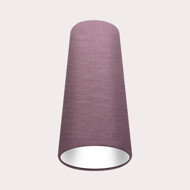 Mauve Textured 100% Linen Extra Tall Tapered Cone Lampshade - image 1