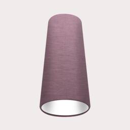 Mauve Textured 100% Linen Extra Tall Tapered Cone Lampshade - thumbnail 1