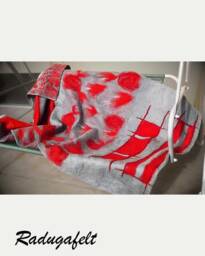 Handmade Wool Tapestry Blanket - Double-Sided Felted Ooak Wall Hanging Or Cozy Throw Soft & Natural Art - thumbnail 1