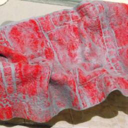 Handmade Wool Tapestry Blanket - Double-Sided Felted Ooak Wall Hanging Or Cozy Throw Soft & Natural Art - thumbnail 3