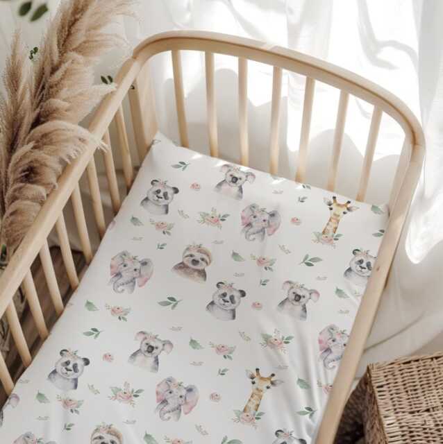 Bedding - Safari Boho Animals, Duvet Cover Set, Fitted Sheets, Pillow Case, Modern Colourful Watercolour Kids Bedding - image 1