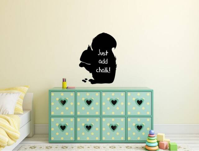 Squirrel Chalkboard Sticker Kids Wall Decor Playroom Blackboard Bedroom Chalk - image 1
