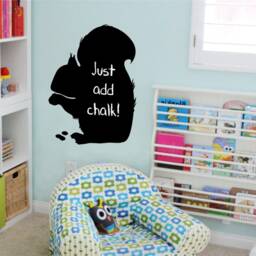 Squirrel Chalkboard Sticker Kids Wall Decor Playroom Blackboard Bedroom Chalk - thumbnail 3