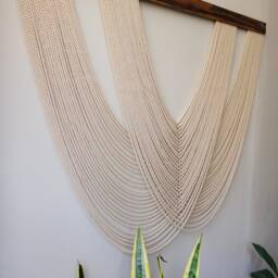 Large Macrame Wall Hanging - Boho Tapestry Fibre Art - thumbnail 2