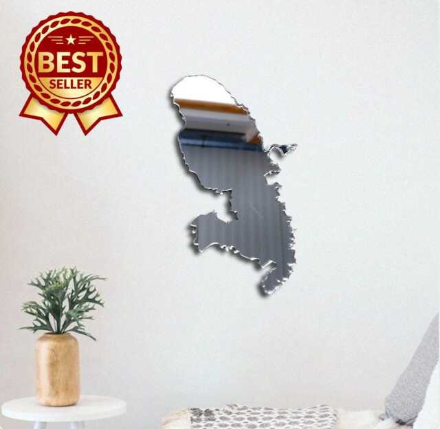 Personalized Country Acrylic Mirror Wall Art Custom Engraved - image 1