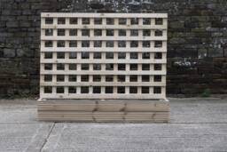 Raised Bed Rectangle Durable Decking Planter With 100cm Trellis No Base/Flooring Garden Wooden Pot - thumbnail 1