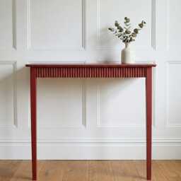 Ready To Paint Fluted Console Table, Radiator Shelf, Hallway Table For Narrow Spaces - thumbnail 2