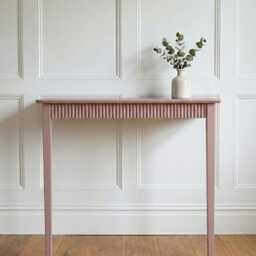 Ready To Paint Fluted Console Table, Radiator Shelf, Hallway Table For Narrow Spaces - thumbnail 3
