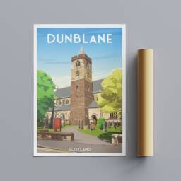 Dunblane Cathedral Travel Poster - Stirlingshire Scotland - thumbnail 3