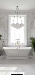 Large Plaster & Bronze Clam Chandelier Pendant Light - thumbnail 1
