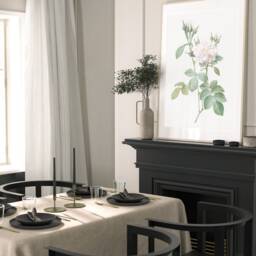 Neutral Wall Prints, Botanical Bedroom Line Art, Rose Art Home Decor, Hand Drawn Plants, Set Of 3 Prints - thumbnail 3