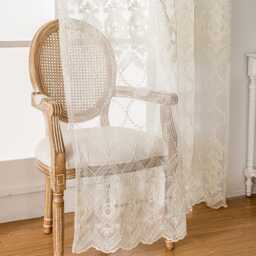 Custom Curtains Embroidery Net Sheer Voile Curtain For Bedroom Living Room - thumbnail 3