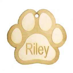 Personalised Engraved Wooden Christmas Decoration With Ribbon 6 Designs Jumper Pudding Bauble Bunny Rabbit Unicorn Train Dog Paw - thumbnail 2