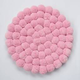 Pompom Rug Kids, Rug, Pompon Rug, Decor, Room, Kids, Bedroom Baby Shower, Decoration, Kids Soft Home - thumbnail 3