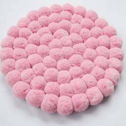 Pompom Rug Kids, Rug, Pompon Rug, Decor, Room, Kids, Bedroom Baby Shower, Decoration, Kids Soft Home - thumbnail 2
