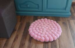 Pompom Rug Kids, Rug, Pompon Rug, Decor, Room, Kids, Bedroom Baby Shower, Decoration, Kids Soft Home - thumbnail 1