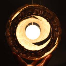 Handmade Creative Rattan Pendant Lights-Wave Lampshade-Lighting Fixture-Bar Lighting-Vintage Lamp-Rural Lighting-110-240V - thumbnail 3