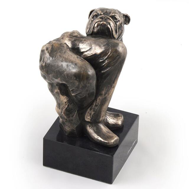 Bulldog - On Knee, Dog Marble Statue, Limited Edition, Artdog. Made Of Cold Cast Bronze. Solid, Perfect Gift. Limited Edition - image 1