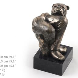 Bulldog - On Knee, Dog Marble Statue, Limited Edition, Artdog. Made Of Cold Cast Bronze. Solid, Perfect Gift. Limited Edition - thumbnail 4