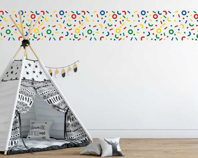 Colorful Abstract Shapes Wall Stickers Modern Nursery Decor - image 1