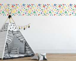 Colorful Abstract Shapes Wall Stickers Modern Nursery Decor - thumbnail 1