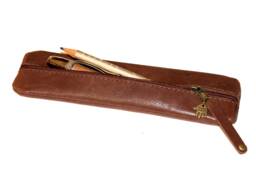 Leather Pencil Case Lifetime Quality Robust Genuine Case - thumbnail 1