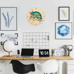 Large Wall Clock, Clock Chameleon, Colorful Gift, Decor, Unique - thumbnail 3