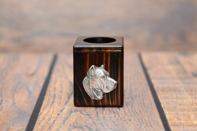 Canary Catch Dog, Canarian Molosser - Wooden Candlestick With Dog, Souvenir, Decoration, Limited Edition, Collection - image 1