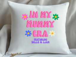 In My Mum Era Cushion - Christmas Gift Idea - Cosy Throw Pillow Mummy, Mama Home Decor Aesthetic For Her - thumbnail 1