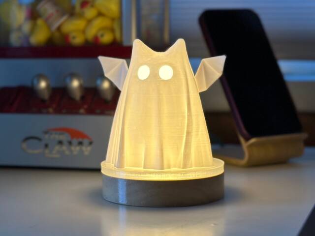 Super Adorable Cat Bat Sheet Ghost Led Light - Free Shipping Art , Decor Cute Gift Spooky Halloween - image 1