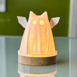 Super Adorable Cat Bat Sheet Ghost Led Light - Free Shipping Art , Decor Cute Gift Spooky Halloween - thumbnail 2