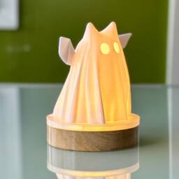Super Adorable Cat Bat Sheet Ghost Led Light - Free Shipping Art , Decor Cute Gift Spooky Halloween - thumbnail 3