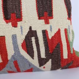 16x24 Striped Kilim Pillow Cover Vintage Turkish Throw - thumbnail 2