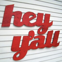 Oversized Hey Y'all Wall Decor Southern Sign Saying Extra Large Wooden Porch 2Pc Set Outdoor - thumbnail 3
