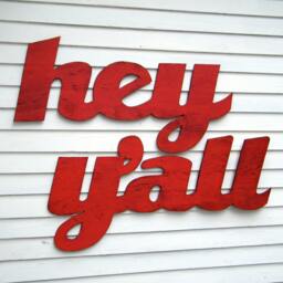 Oversized Hey Y'all Wall Decor Southern Sign Saying Extra Large Wooden Porch 2Pc Set Outdoor - thumbnail 2