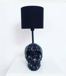 Marble Effect Skull Lamp // Decor Handmade By Haus Of Skulls