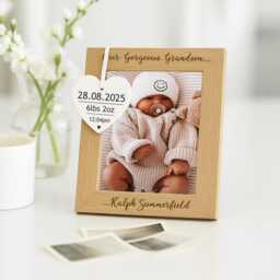 Personalised New Grandchild Photo Frame - Granddaughter & Grandson Frame, Grandparents Gift - thumbnail 1