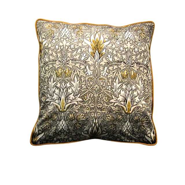 William Morris, Snakeshead, Arts & Crafts, Beige, Grey Gold Cotton Cushion Cover, Throw Pillow Home Decor - image 1