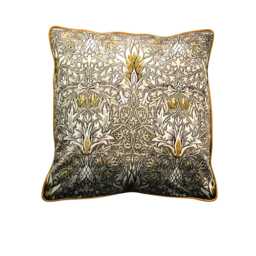 William Morris, Snakeshead, Arts & Crafts, Beige, Grey Gold Cotton Cushion Cover, Throw Pillow Home Decor - thumbnail 1