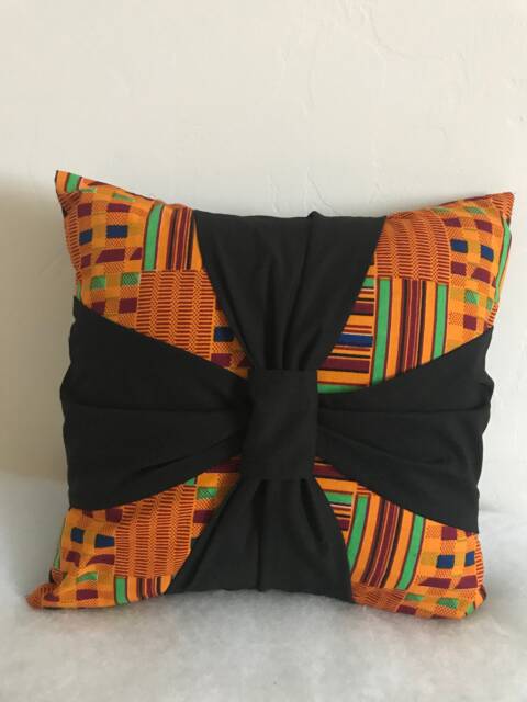 Pillow Cover 16 X Or 18 With African Kente Fabric/Set Of Two - image 1