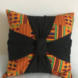 Pillow Cover 16 X Or 18 With African Kente Fabric/Set Of Two - thumbnail 3