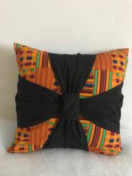 Pillow Cover 16 X Or 18 With African Kente Fabric/Set Of Two - thumbnail 1